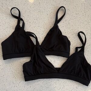 SKIMS Black Bralette Set